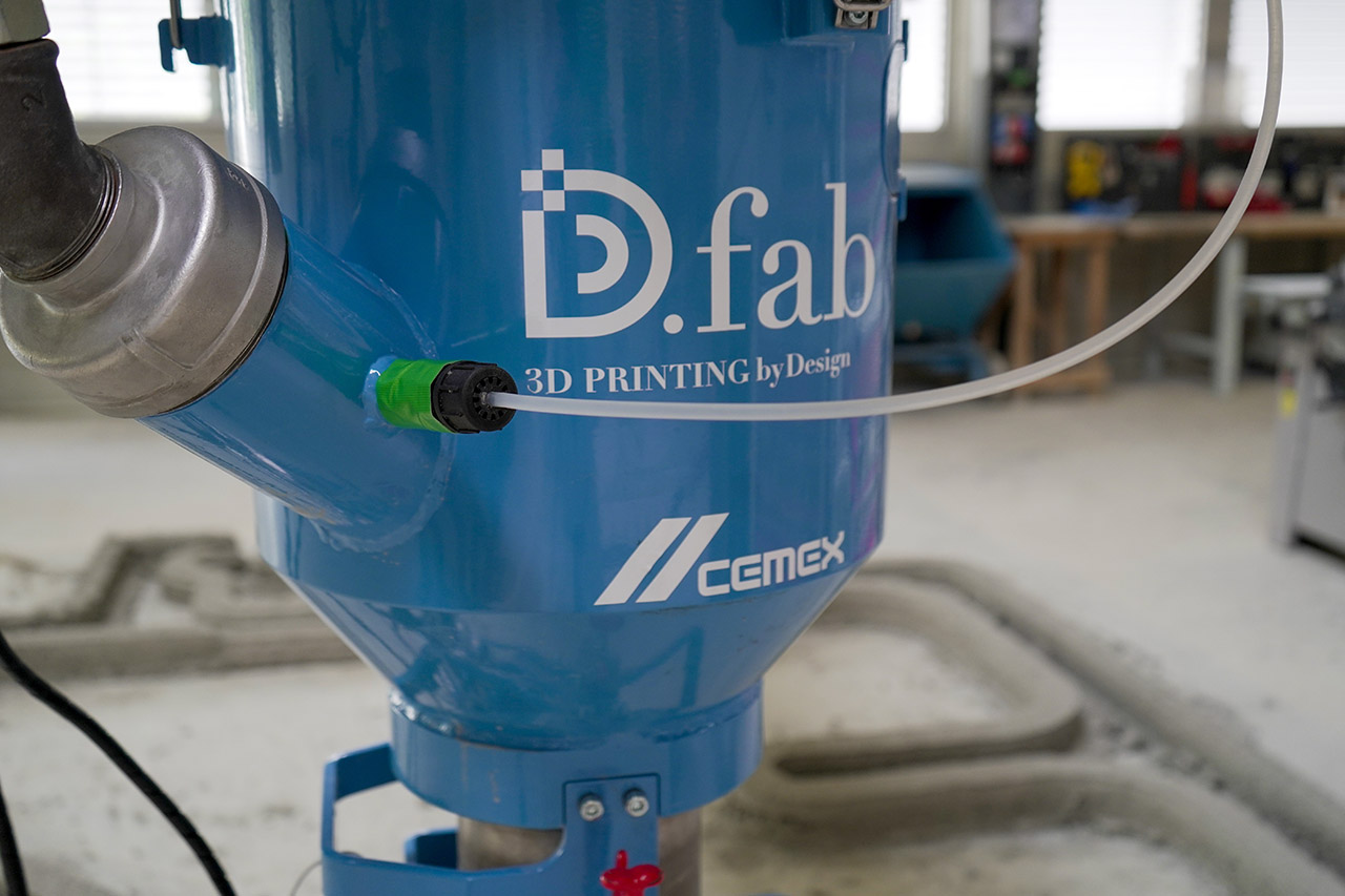 Das D.fab-Zusatzmittel sorgt für einen fließfähigen und leicht pumpbaren Beton und unterstützt 3D-Druck-Anwendungen. (Foto: CEMEX)